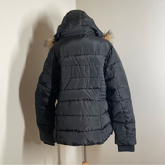 NEW Bodilove Women’s Thickened Black Winter Puffer Jacketket w/Removable Hood-3X - Picture 6 of 15